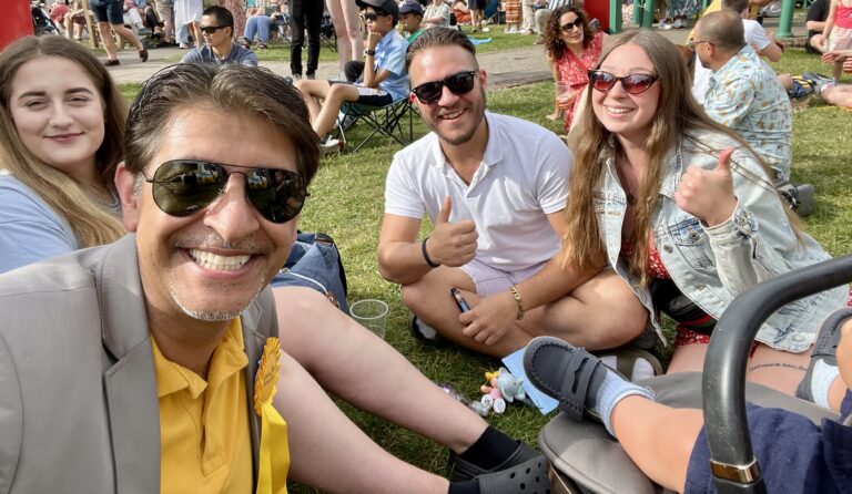 Supporters in Gostrey Meadow (Public)