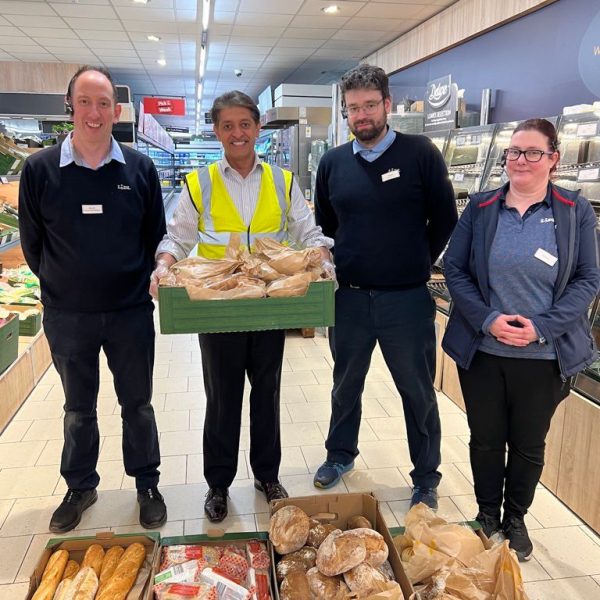 Arranging fresh food from a Supermarket for local food banks