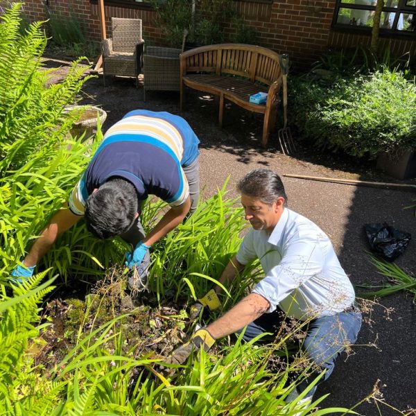 Gardening in a local care home